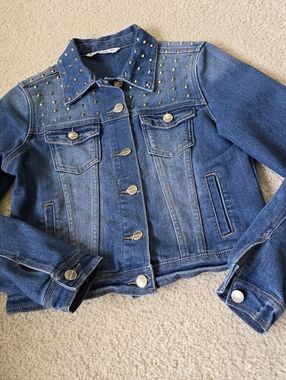 Bluenotes Studded Ombre Denim Jacket XS Fits Small Too